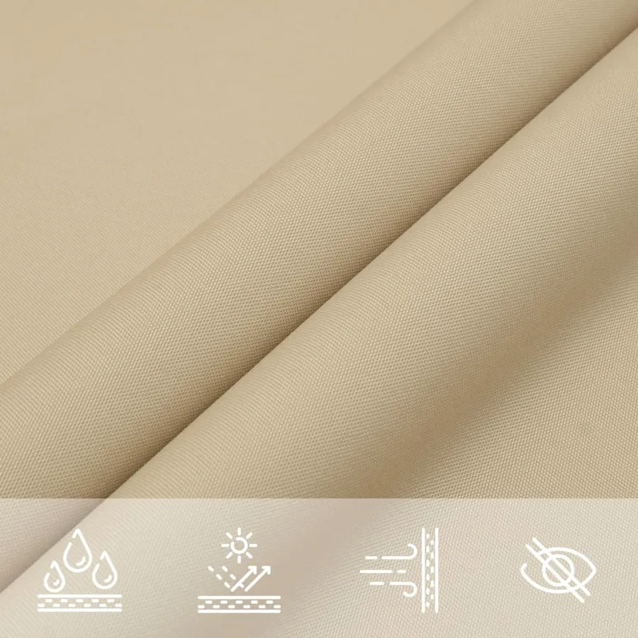 Voile de parasol tissu oxford rectangulaire 2x4,5 m beige - 8