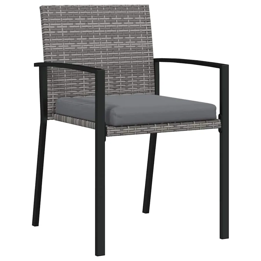 Ensemble de salle à manger pour jardin 6 pcs Gris - 6