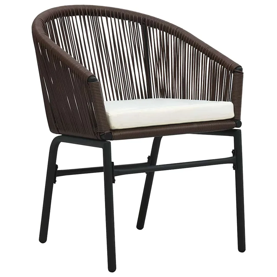 Ensemble de salle à manger pour jardin 5 pcs Marron - 6