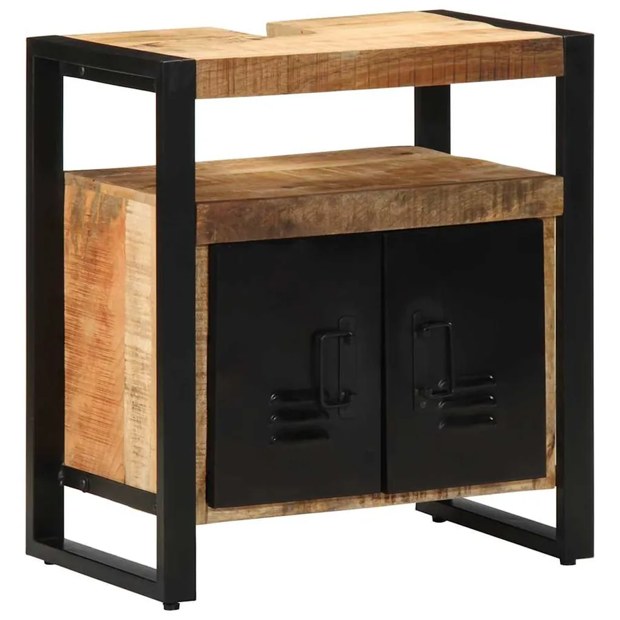 Armoire de salle de bain Marron Bois de mangue massif