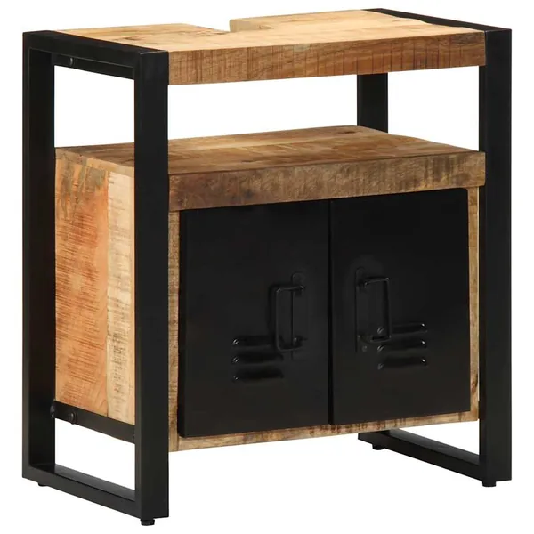Armoire de salle de bain Marron Bois de mangue massif