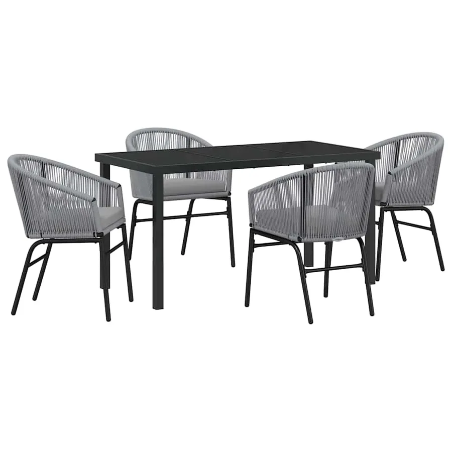 Ensemble de salle à manger pour jardin 5 pcs Anthracite - 2