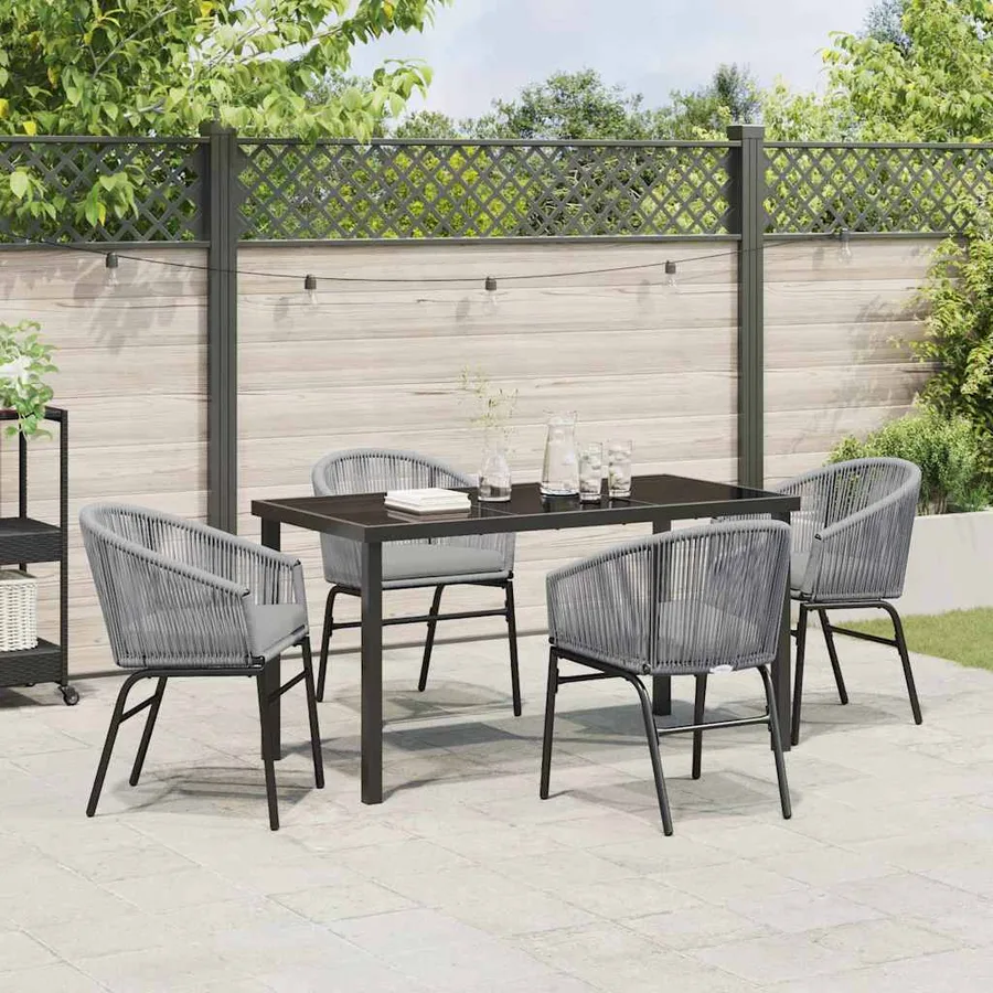 Ensemble de salle à manger pour jardin 5 pcs Anthracite - 4