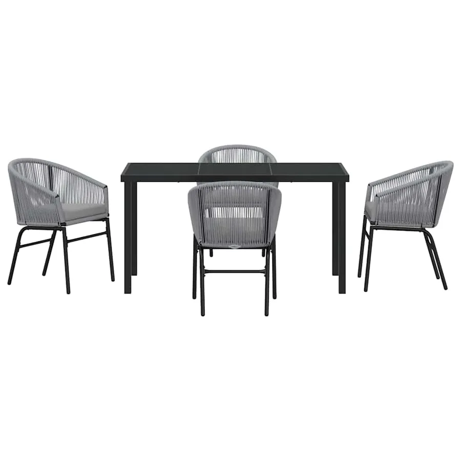 Ensemble de salle à manger pour jardin 5 pcs Anthracite - 7