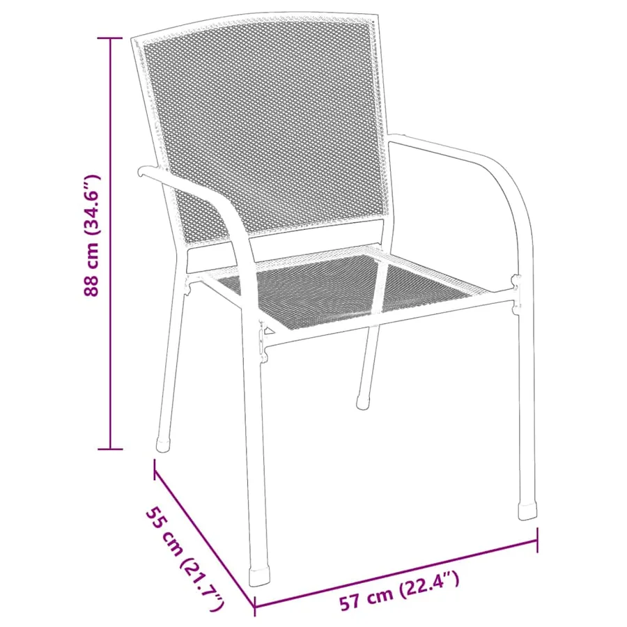 Ensemble de salle à manger pour jardin 7 pcs Anthracite - 10