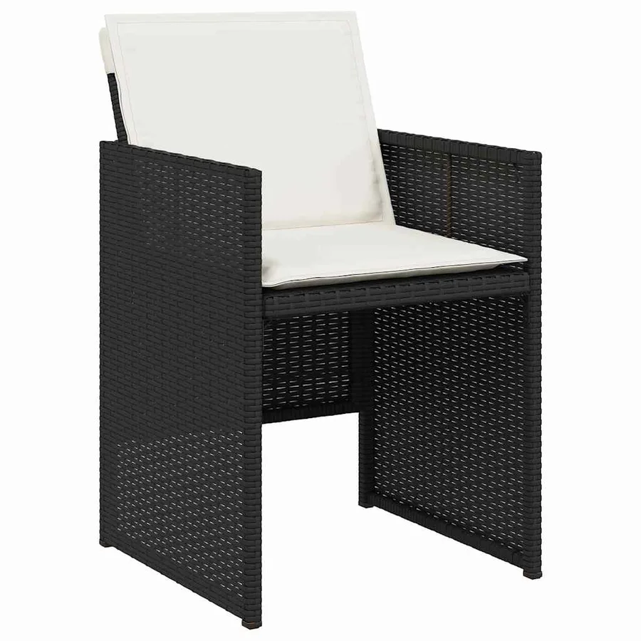 Ensemble de salle à manger pour jardin 9 pcs Noir polyrotin - 6