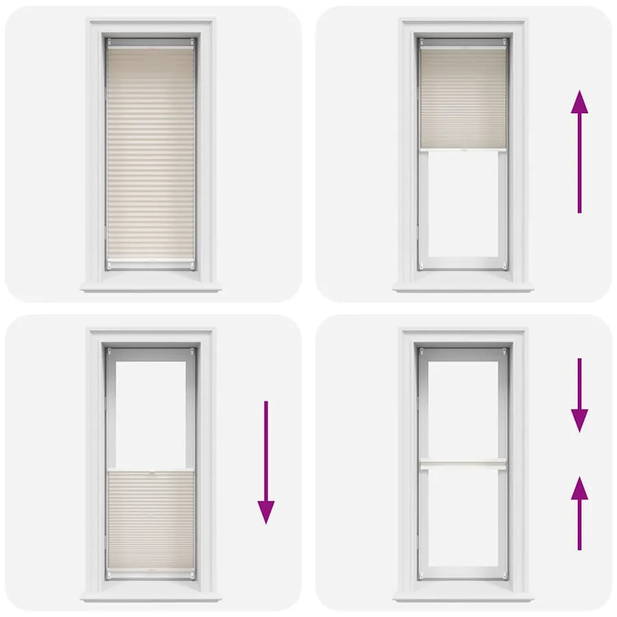 Store plissé 40x125 cm Crème - 6