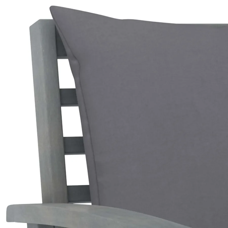 Salon de jardin 4 pcs avec coussins Bois d'acacia solide - 11