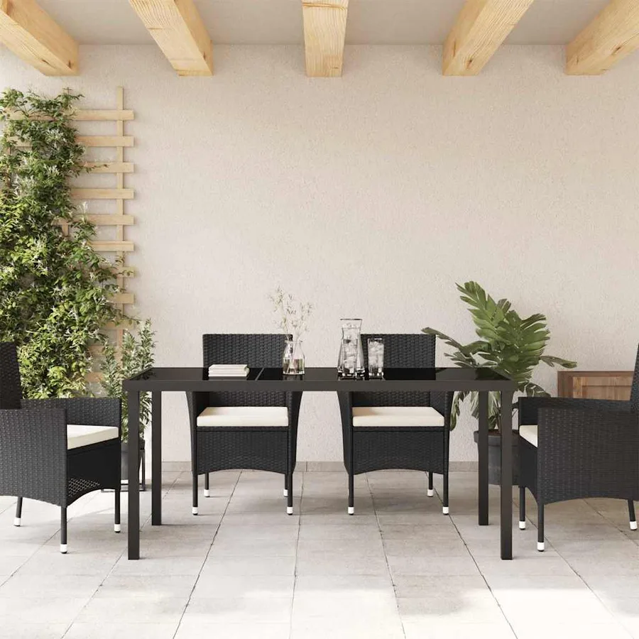 Table de Jardin Noir 160 x 80 x 73 cm Métal - 4