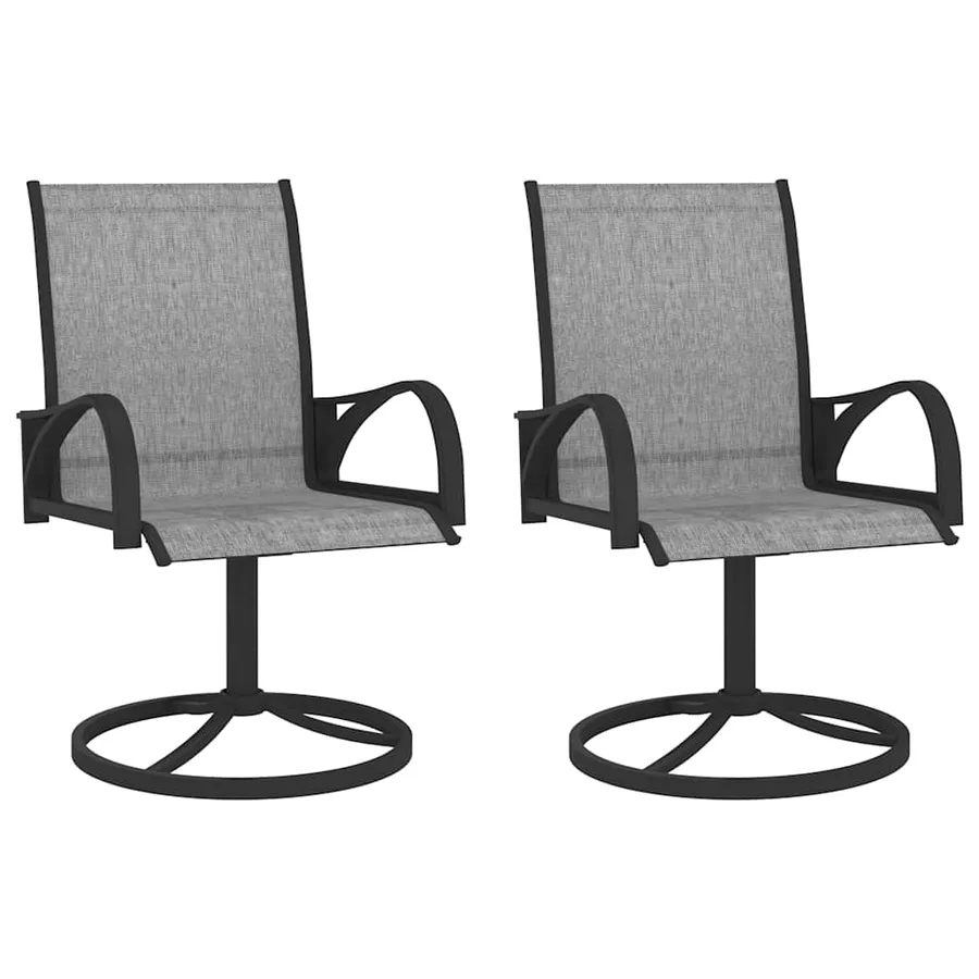 Ensemble à manger de jardin 3 pcs textilène et acier - 6