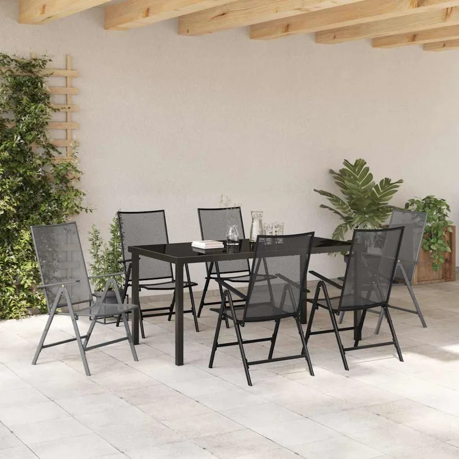 Ensemble de salle à manger pour jardin 7 pcs Anthracite - 4