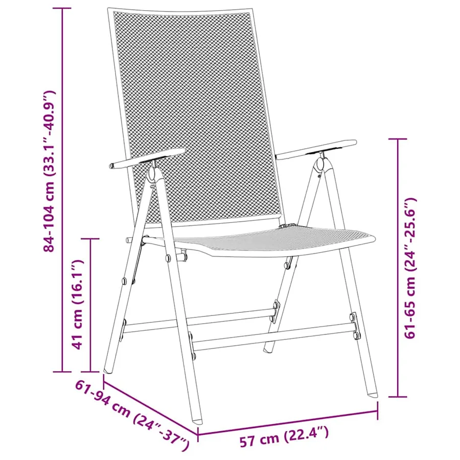 Ensemble de salle à manger pour jardin 7 pcs Anthracite - 8