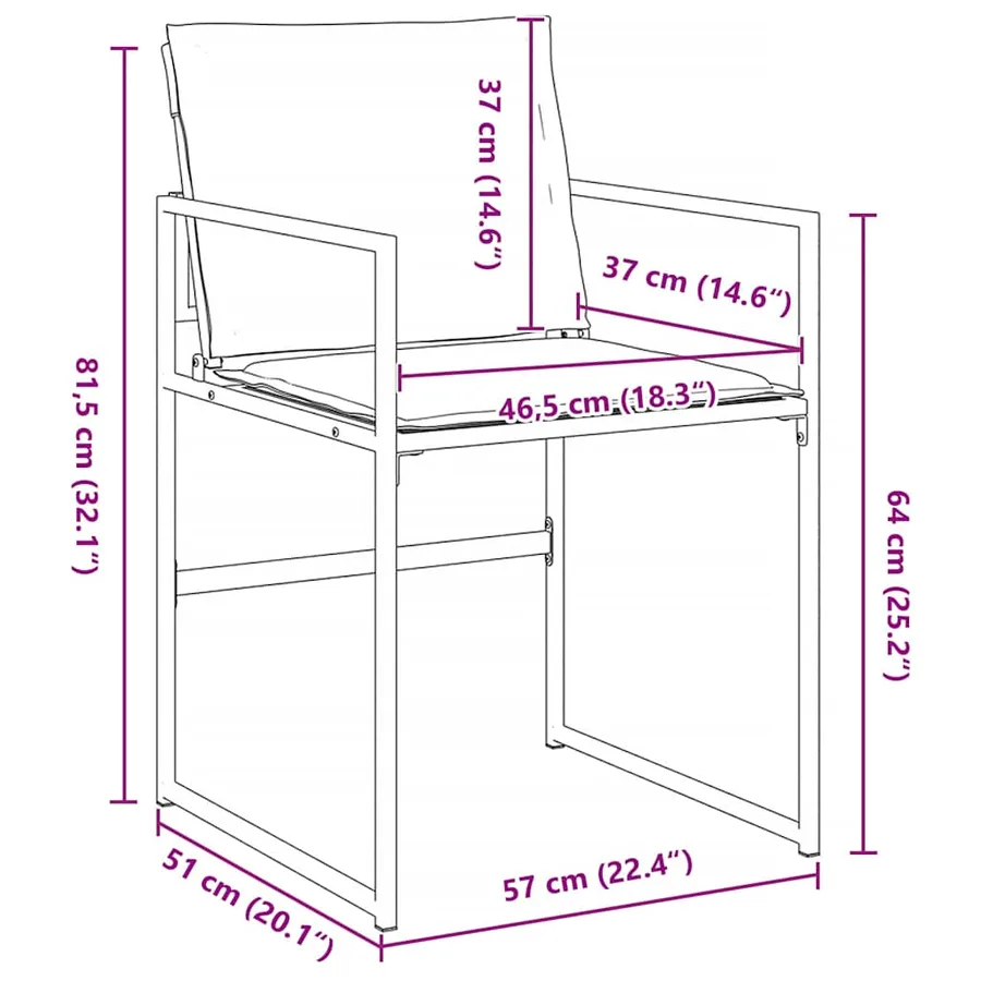 Ensemble de salle à manger pour jardin 5 pcs Blanc - 10