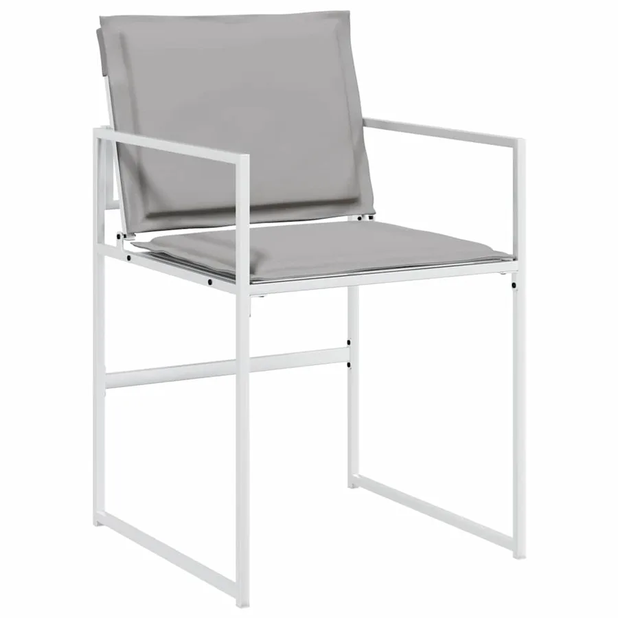 Ensemble de salle à manger pour jardin 5 pcs Blanc - 6