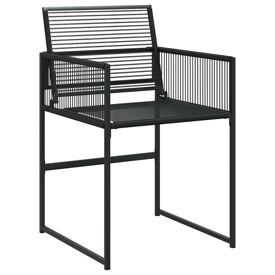 Ensemble de salle à manger pour jardin 5 pcs Noir polyrotin - 6
