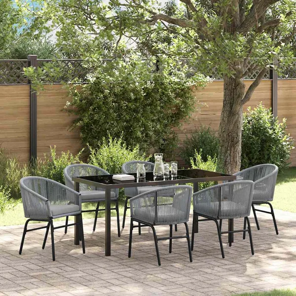 Ensemble de salle à manger pour jardin 7 pcs Anthracite