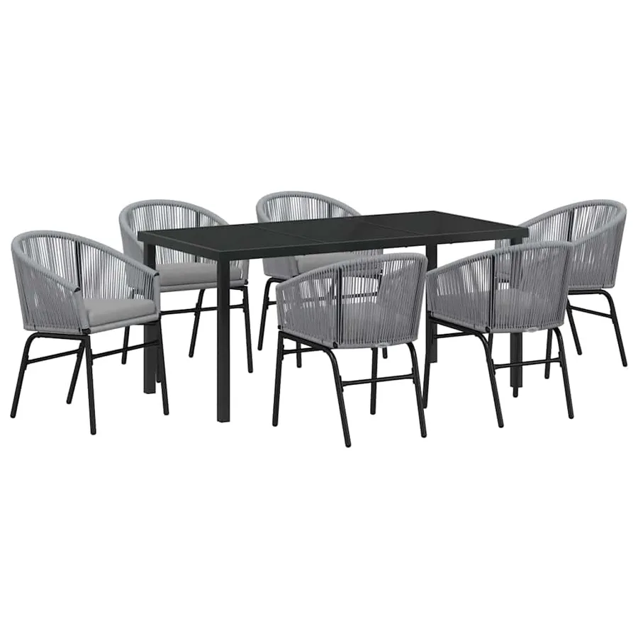 Ensemble de salle à manger pour jardin 7 pcs Anthracite - 2