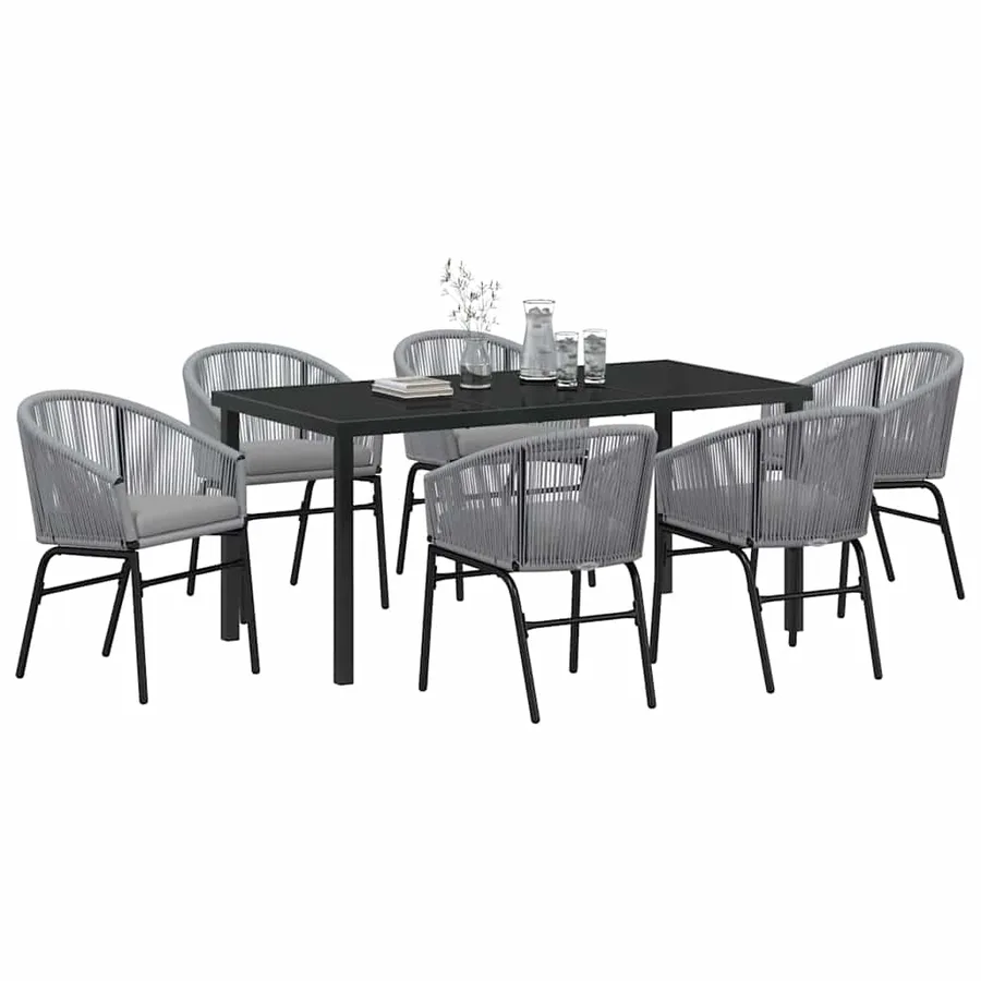 Ensemble de salle à manger pour jardin 7 pcs Anthracite - 3