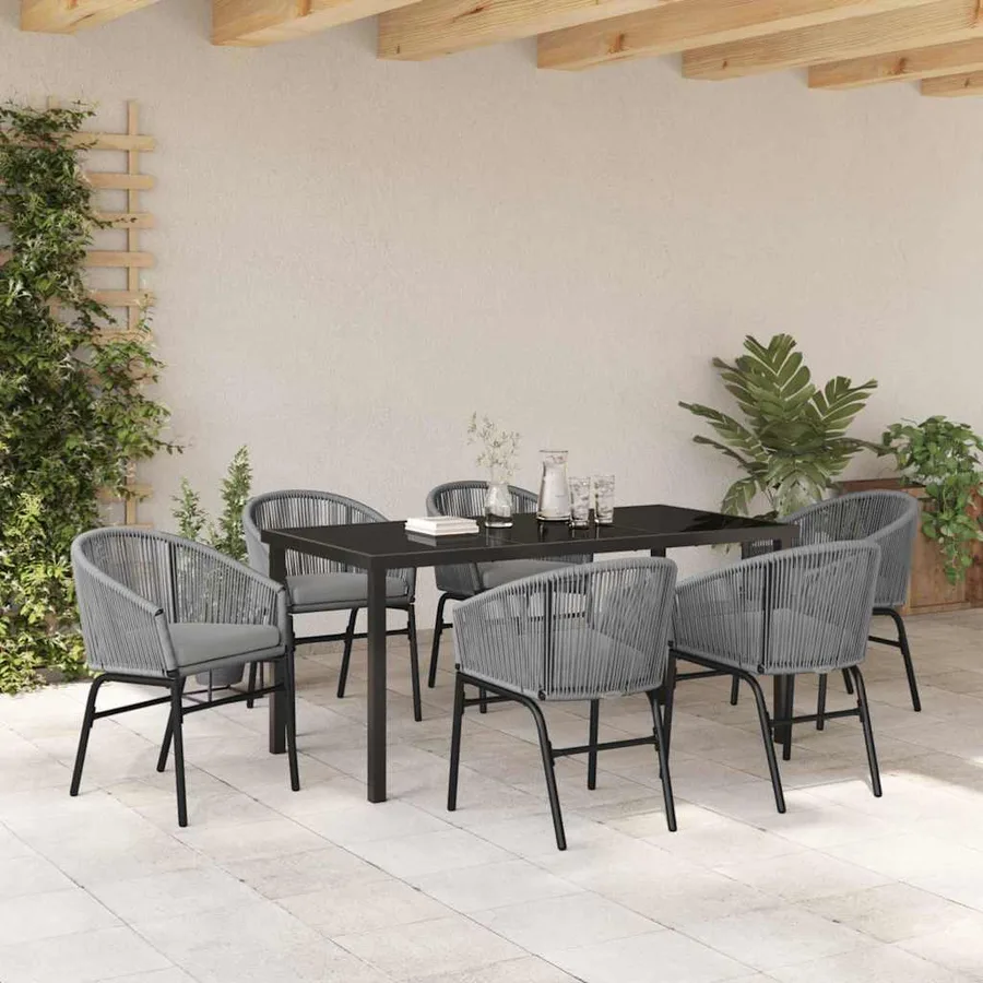 Ensemble de salle à manger pour jardin 7 pcs Anthracite - 4