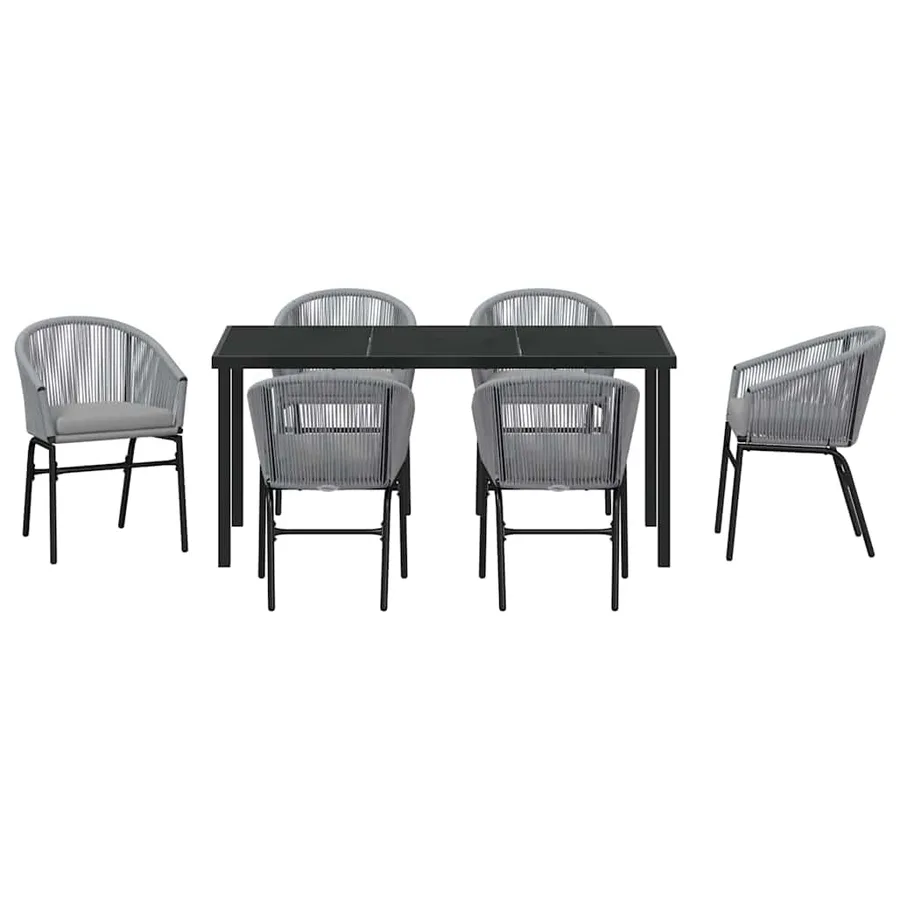 Ensemble de salle à manger pour jardin 7 pcs Anthracite - 7
