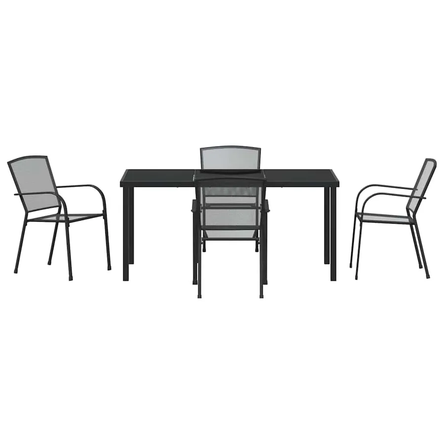 Ensemble de salle à manger pour jardin 5 pcs Anthracite - 7