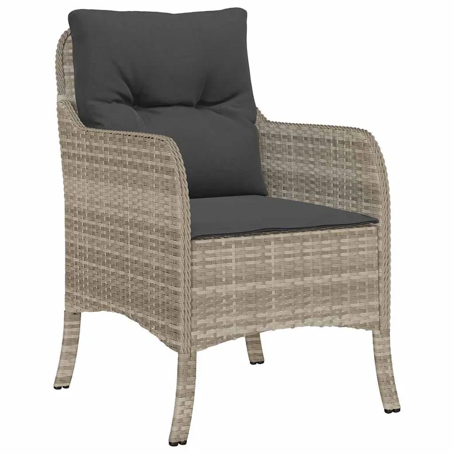 Ensemble de salle à manger pour jardin 5 pcs Gris clair - 6