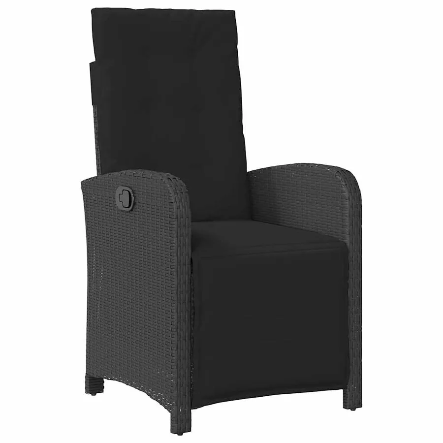 Ensemble de salle à manger pour jardin 7 pcs Noir polyrotin - 6