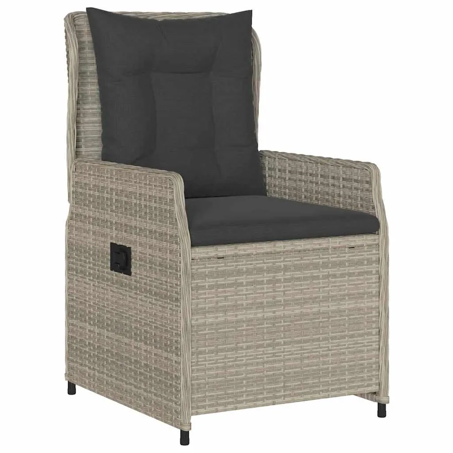 Ensemble de salle à manger pour jardin 7 pcs Gris clair - 6