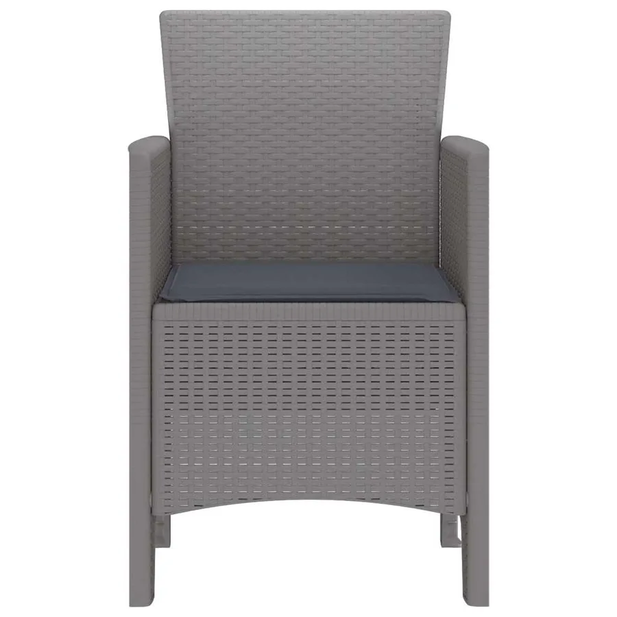 Chaise de jardin 2 pcs Gris clair 53 x 49 x 85 cm Polypropylène - 6