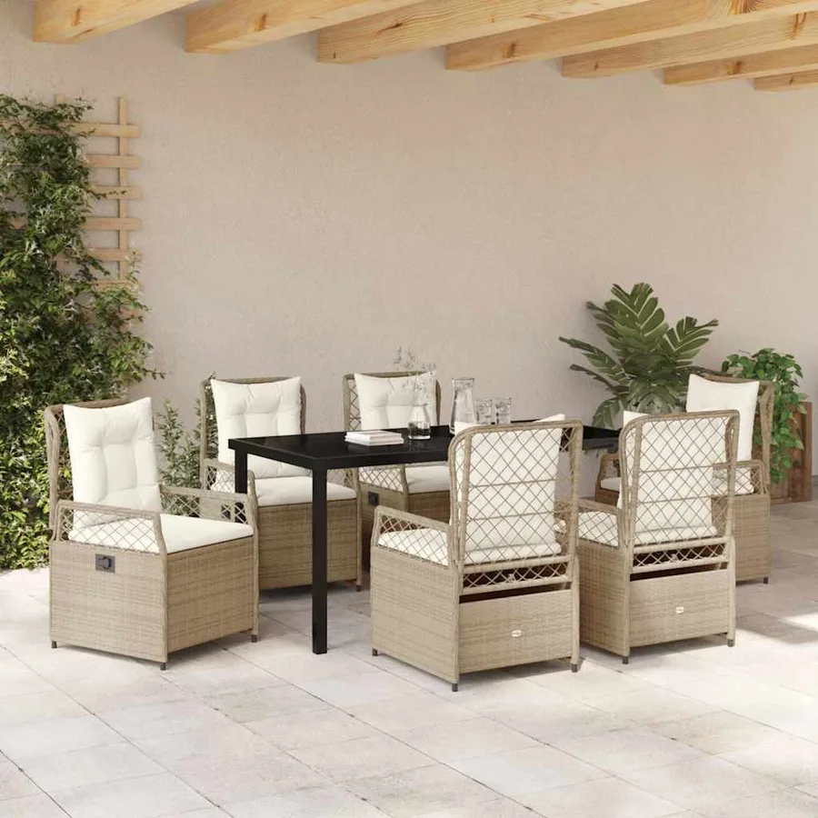 Ensemble de salle à manger pour jardin 7 pcs - 4