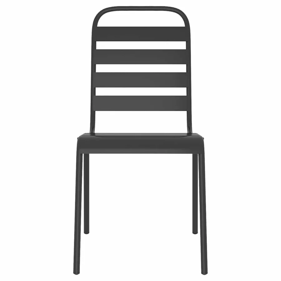 Ensemble à manger de jardin 5 pcs anthracite acier - 6