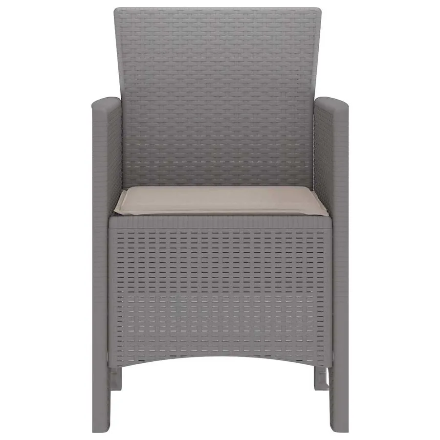 Chaise de jardin 2 pcs Gris clair 53 x 49 x 85 cm Polypropylène - 6