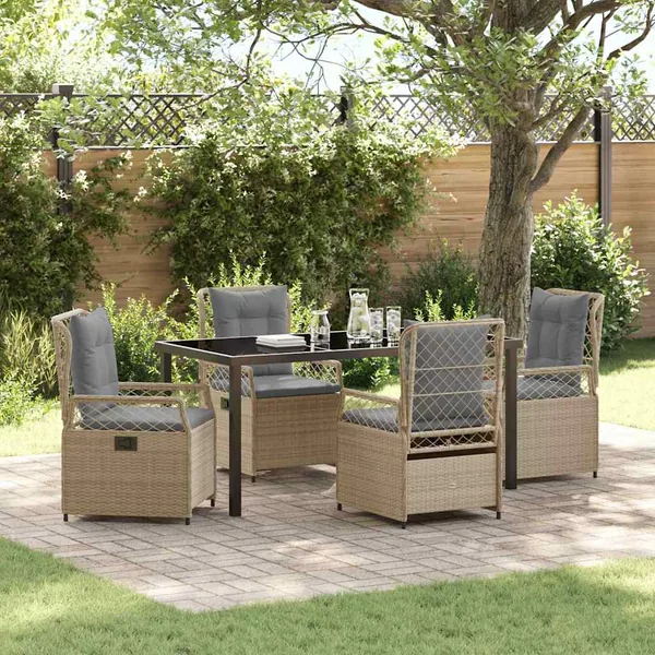 Ensemble de salle à manger pour jardin 5 pcs