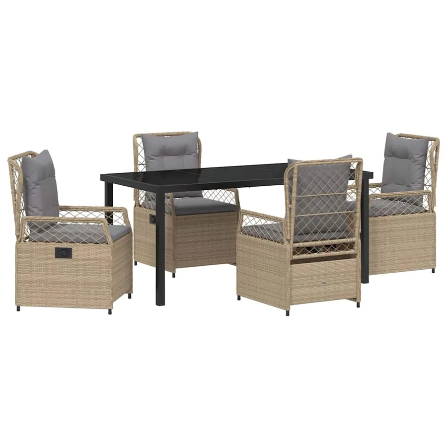 Ensemble de salle à manger pour jardin 5 pcs - 2