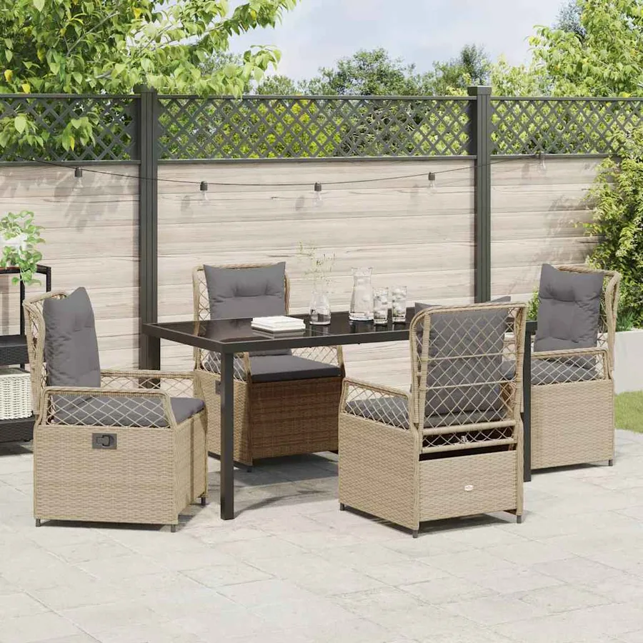 Ensemble de salle à manger pour jardin 5 pcs - 4