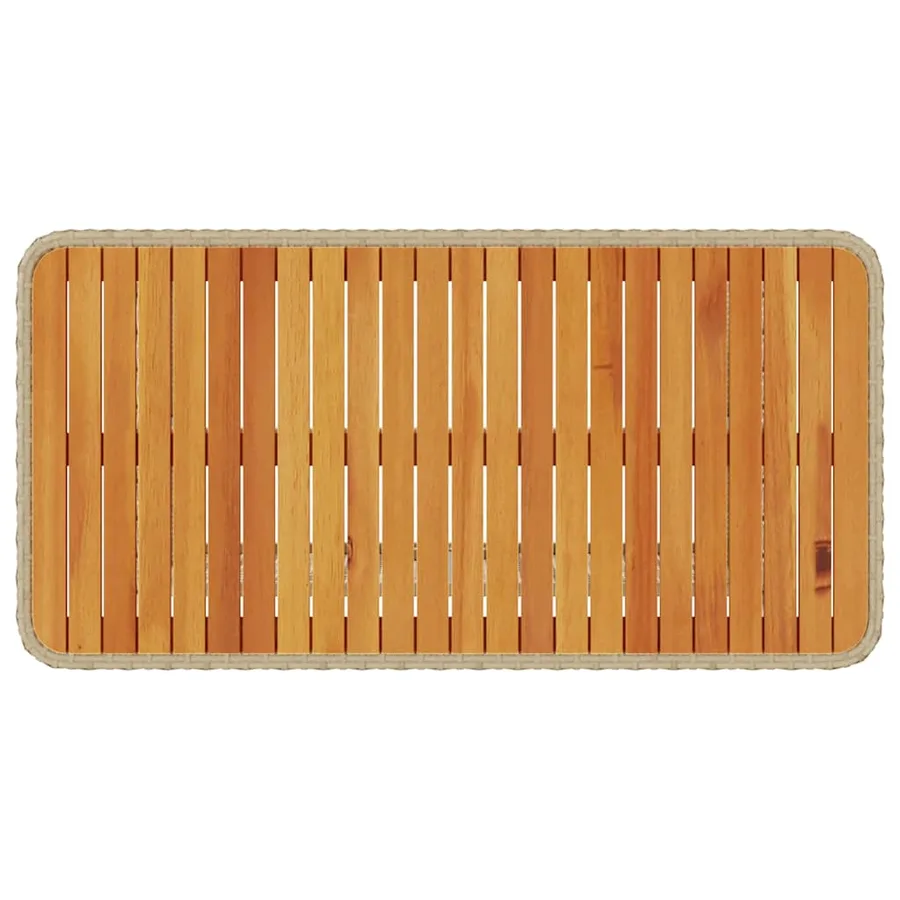 Ensemble de salle à manger pour jardin Beige polyrotin - 9