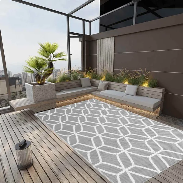 Tapis d'extérieur ARAKIL Gris 140x200 cm PP