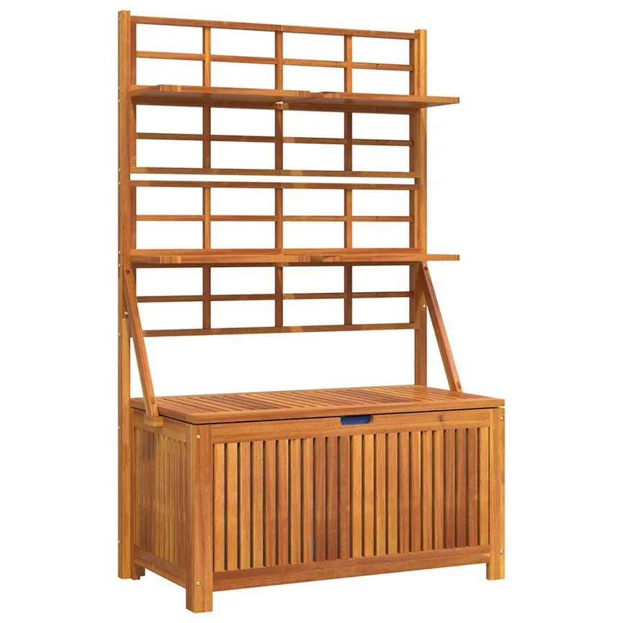 Boîte de rangement avec treillis 99x50x160 cm Acacia massif - 2