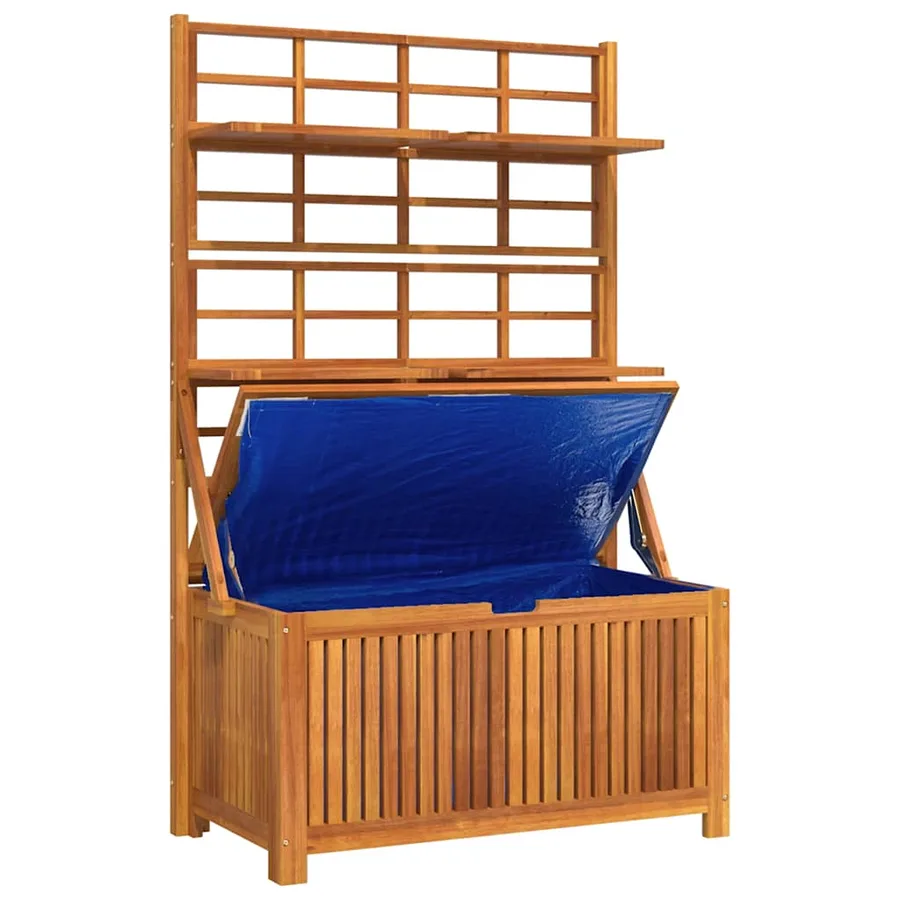 Boîte de rangement avec treillis 99x50x160 cm Acacia massif - 5