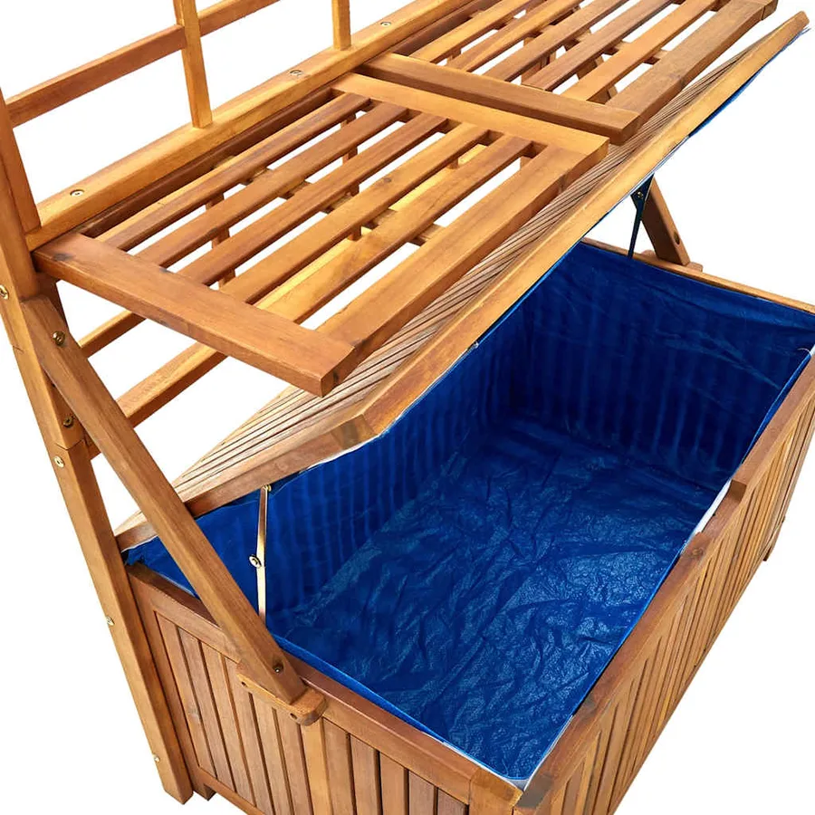 Boîte de rangement avec treillis 99x50x160 cm Acacia massif - 9