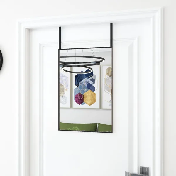 Miroir de porte Noir 40x60 cm Verre et aluminium