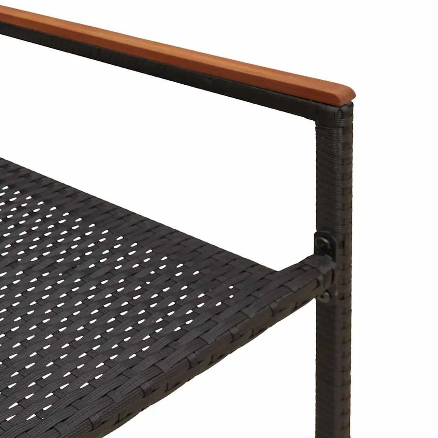 Chaises empilables de jardin 2 pcs Noir et Marron - 9