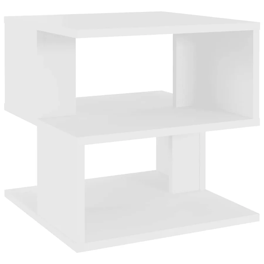 Table d'appoint Blanc 40x40x40 cm Aggloméré - 2