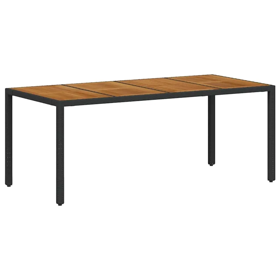 Ensemble de salle à manger pour jardin 9 pcs Noir polyrotin - 5