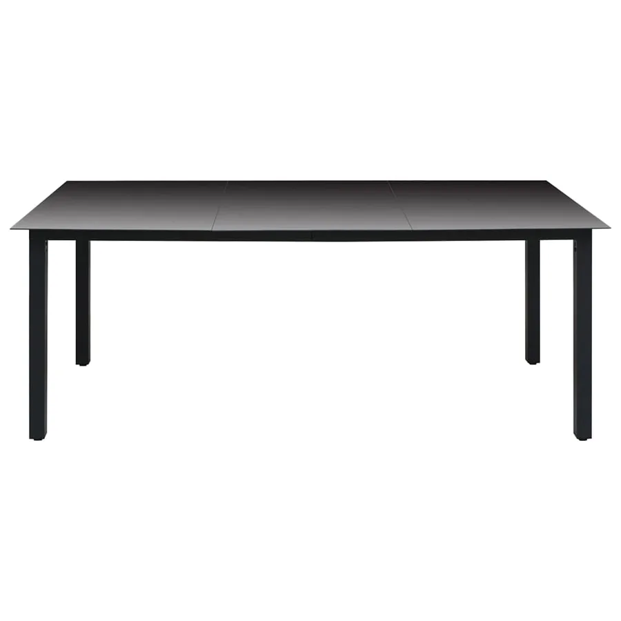 Ensemble à manger de jardin 9 pcs noir et marron - 10