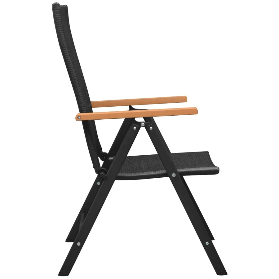 Ensemble à manger de jardin 9 pcs noir et marron - 6