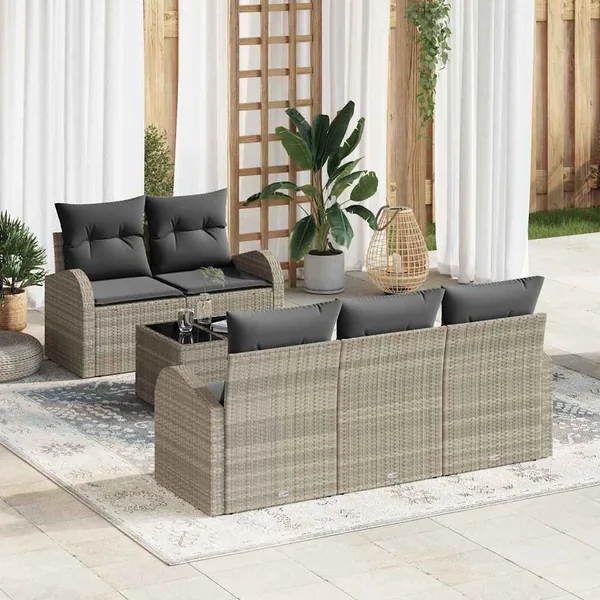 Ensemble de canapé de jardin Gris clair 55 x 55 x 37 cm