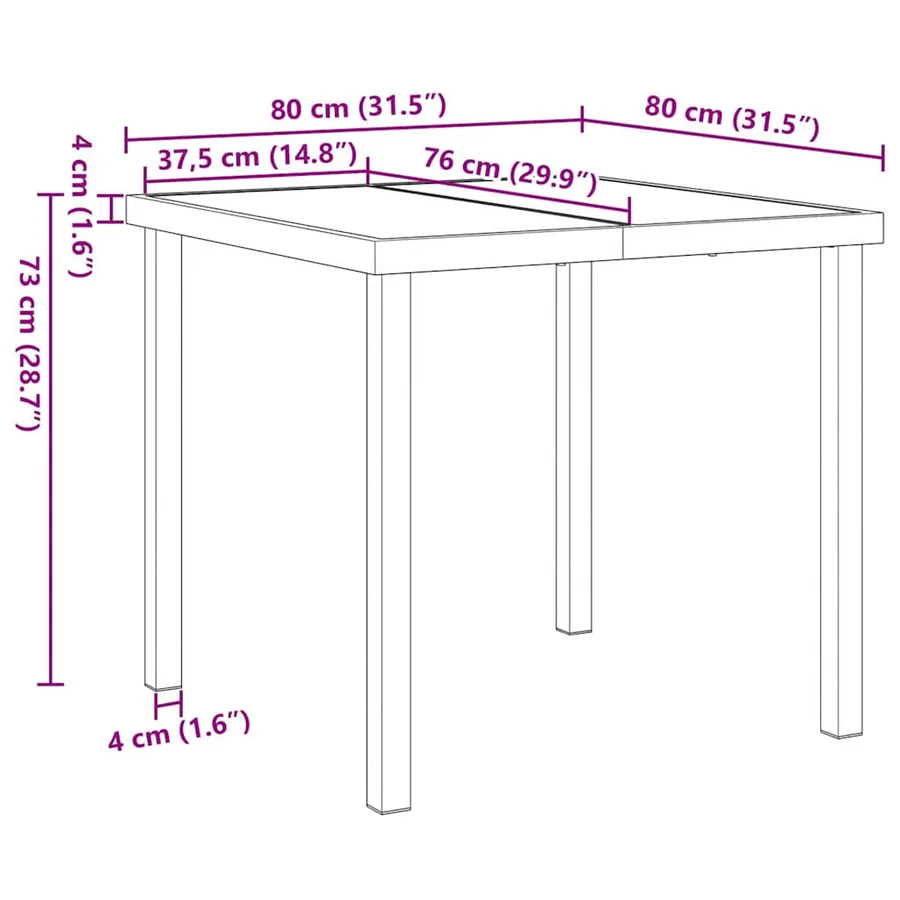 Ensemble de salle à manger pour jardin 5 pcs Gris clair - 11