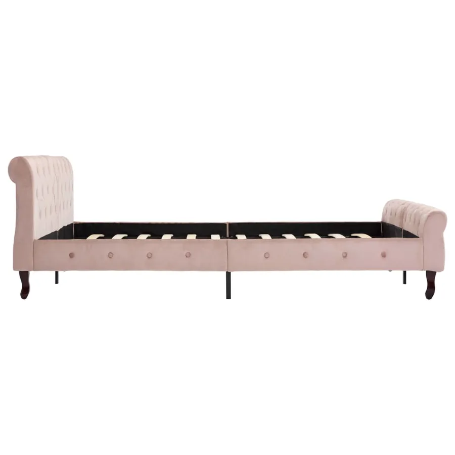 Cadre de lit sans matelas Rose Velours 160x200 cm - 4