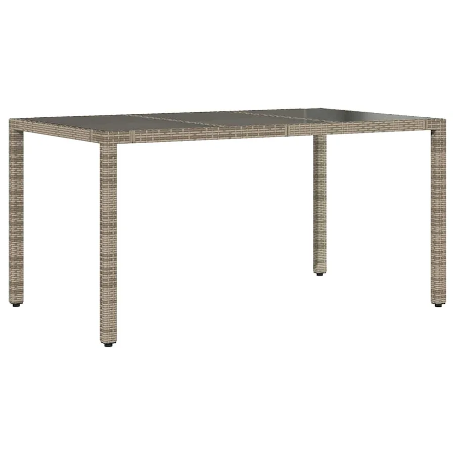 Ensemble de salle à manger pour jardin 7 pcs Gris polyrotin - 5